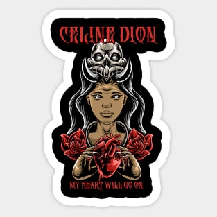 celine dion metal Sticker